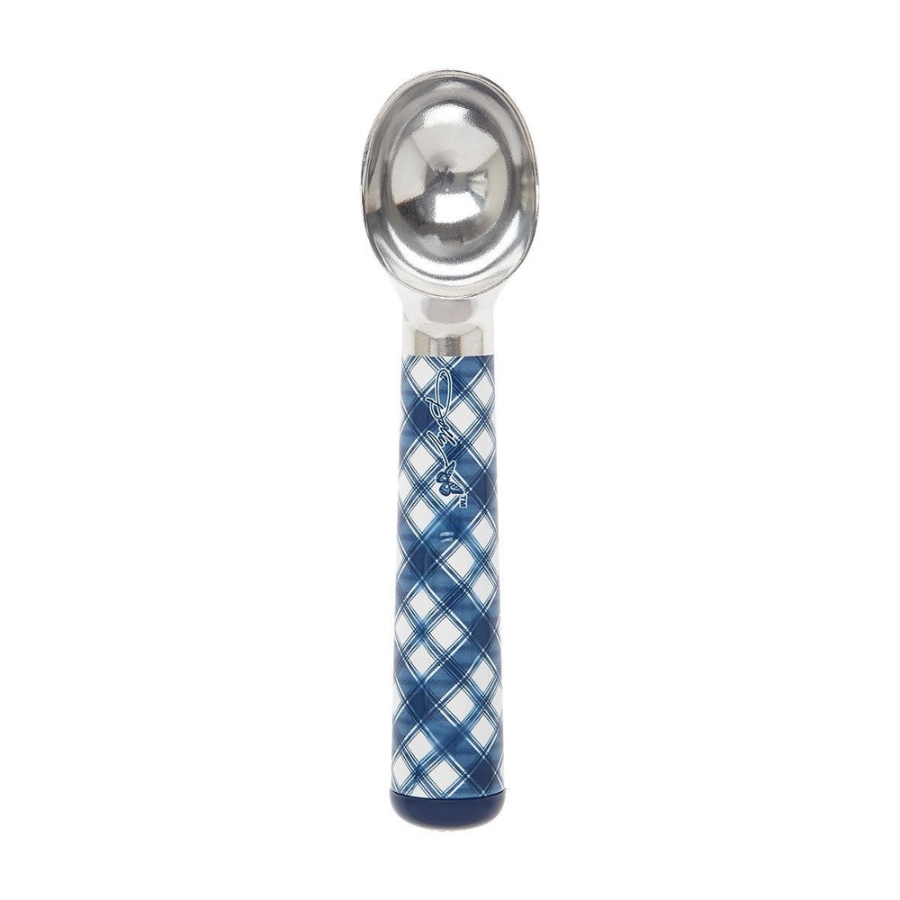 Dolly Parton Aluminum Ice Cream Scoop Blue Checkered Plaid Butterfly NEW